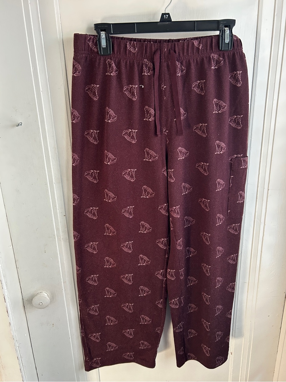 Men's Maroon Printed Drawstring Joggers